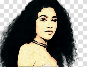 Retro, Pop Art, Vintage, Black Hair, Hair Coloring, Brown Hair, Long Hair, Beauty transparent background PNG clipart thumbnail