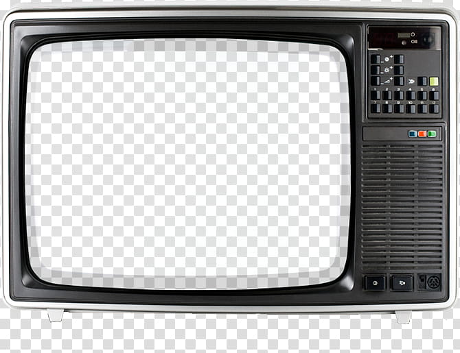 vintage black and white CRT television transparent background PNG clipart