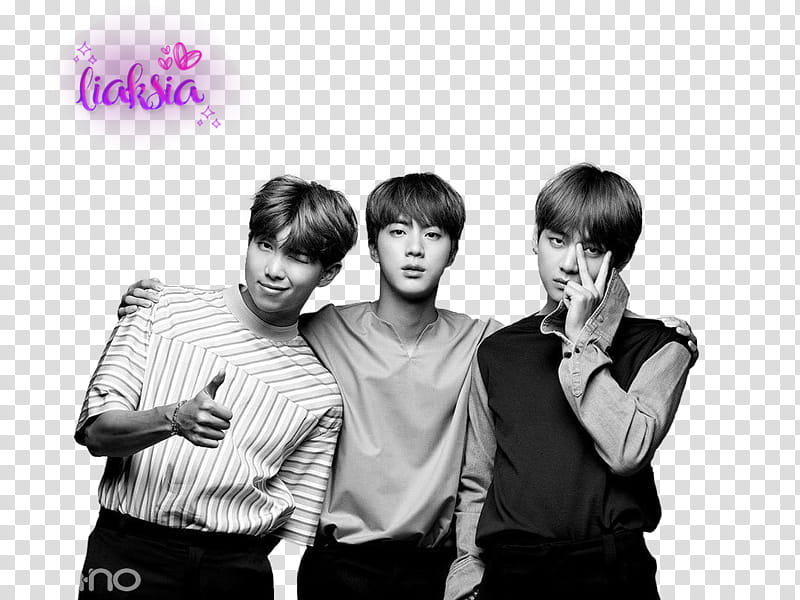 BTS RM Jin and V transparent background PNG clipart