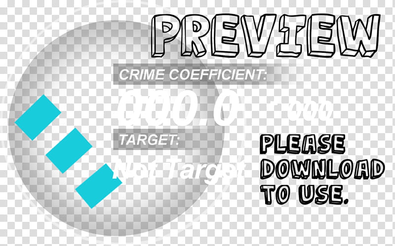 Psycho-Pass Crime Coefficient (BLANK), black and white text transparent background PNG clipart