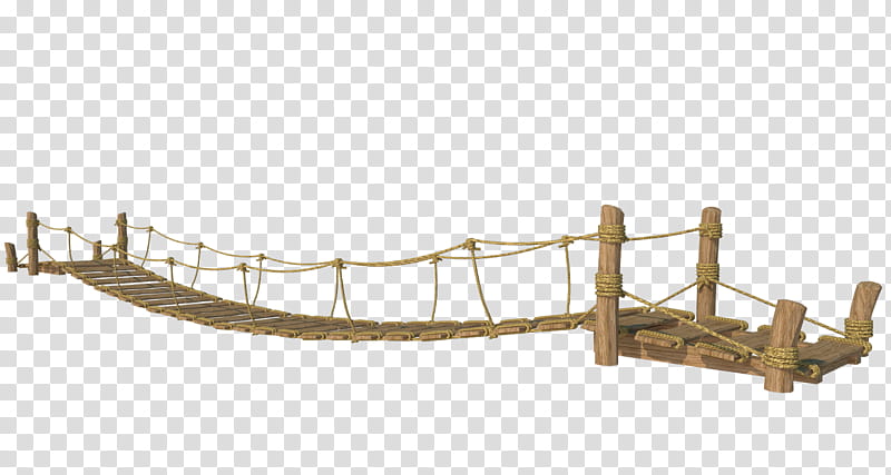 Rope Bridge, brown bridge transparent background PNG clipart