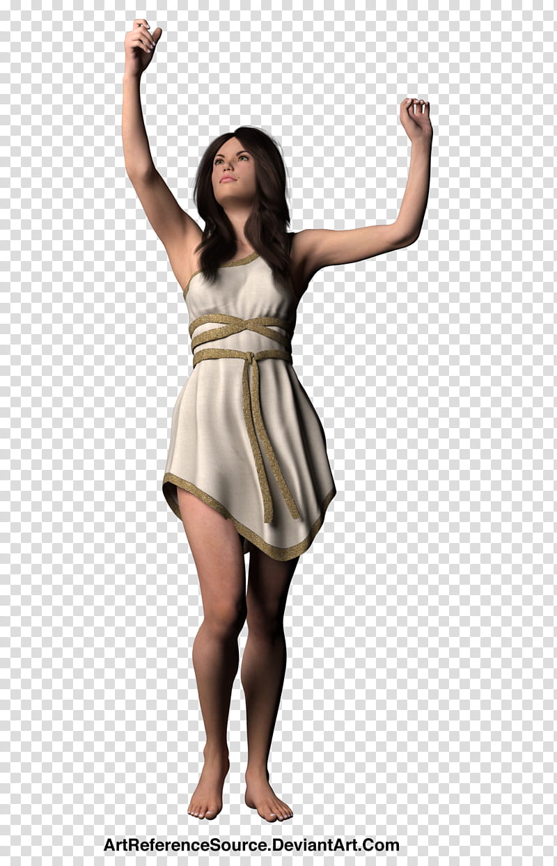 Free Woman in roman style dress, woman in white sleeveless top transparent background PNG clipart