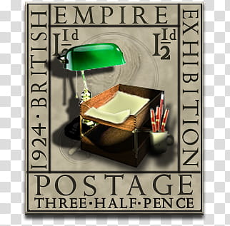 Steampunk Eric Gill Stamp Icon Set, gill-inbox transparent background PNG clipart