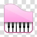 Girlz Love Icons , music-piano, pink and white electronic keyboard art transparent background PNG clipart