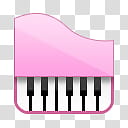 Girlz Love Icons , music-piano, pink and white electronic keyboard art transparent background PNG clipart