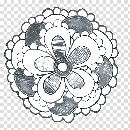 Doodle , gray flower sketch transparent background PNG clipart