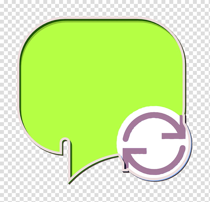 Speech bubble icon Chat icon Interaction Assets icon, Green, Text, Circle, Logo, Square transparent background PNG clipart