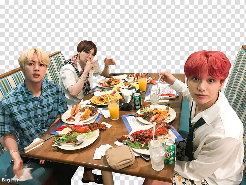 BTS Summer age in Saipan, men eating transparent background PNG clipart