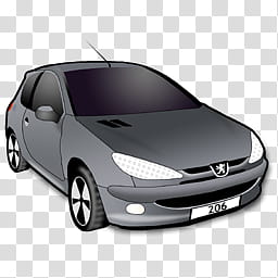 Peugeot  Icon , peugeot__black, gray Peugeot -door hatchback transparent background PNG clipart