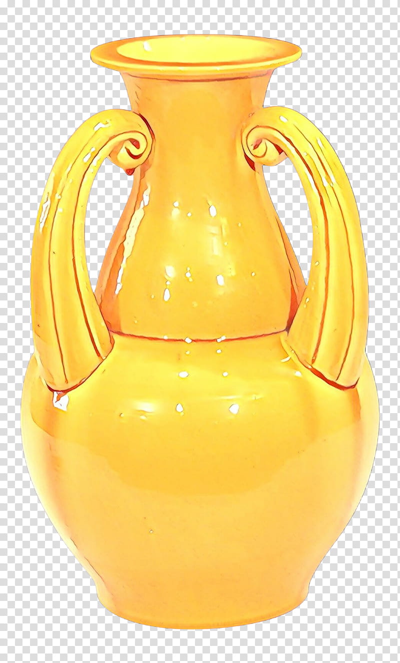 Orange, Yellow, Vase, Serveware, Pitcher, Jug, Artifact, Drinkware transparent background PNG clipart