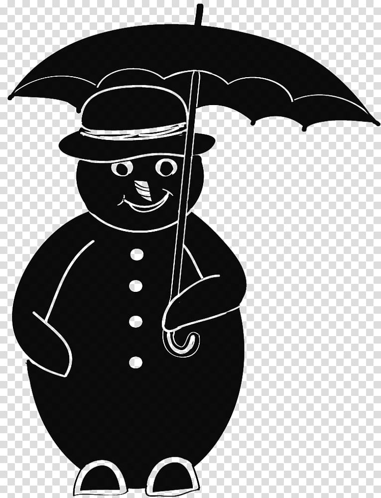 Christmas c, snowman under umbrella art transparent background PNG clipart