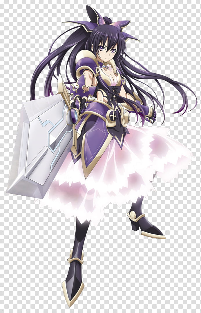 Date A Live Yatogami Tohka, purple dressed woman character transparent background PNG clipart