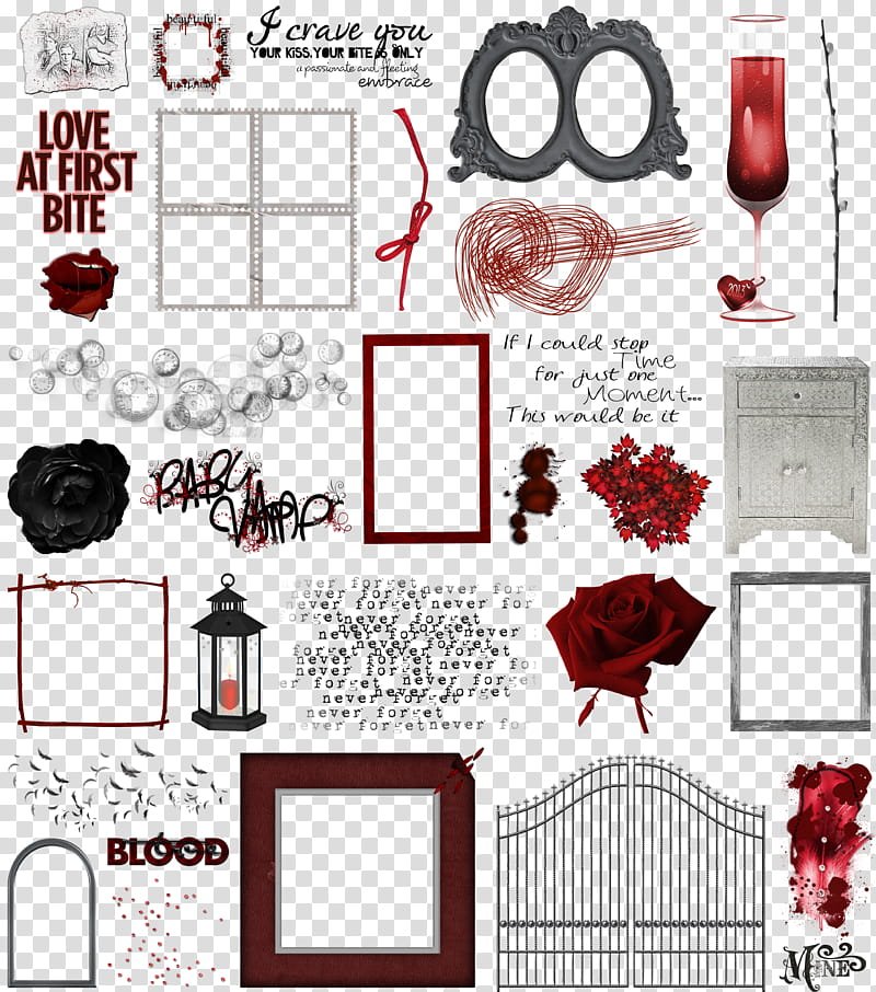 True Blood Vampire Word Art Clear Cut , frames and flowers transparent background PNG clipart
