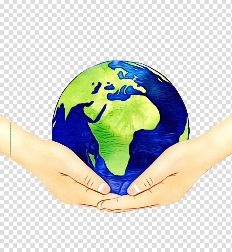 earth globe world hand planet, Earth Day, Save The World, Save The Earth, Watercolor, Paint, Wet Ink, Gesture, Finger, Interior Design transparent background PNG clipart