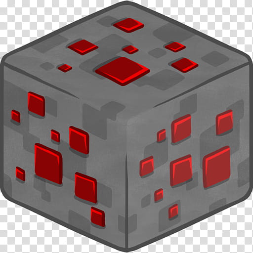 Minecraft Icon D Redstone Ore Gray And Red Cube Illustration Transparent Background Png Clipart Hiclipart