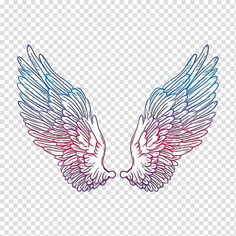 Feather, Watercolor, Paint, Wet Ink, Wing, Angel, Tattoo, Temporary Tattoo transparent background PNG clipart