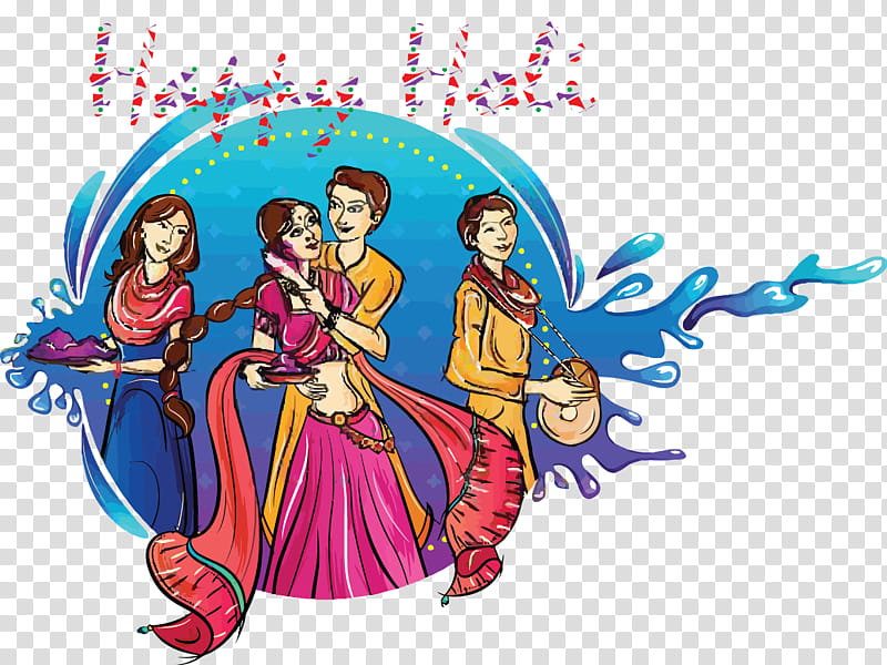 happy Holi holi colorful, Festival, Magenta transparent background PNG clipart