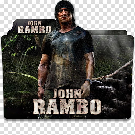 Rambo Collection Part  Folder Icon , John Rambo v transparent background PNG clipart