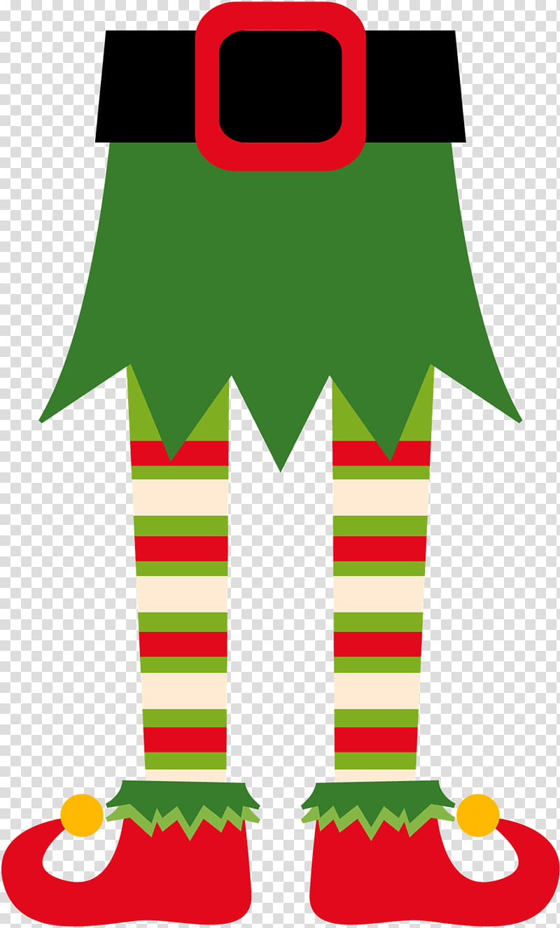 Christmas Elf, Santa Claus, Christmas Day, Christmas, Shoe, Green, Tree, Line transparent background PNG clipart