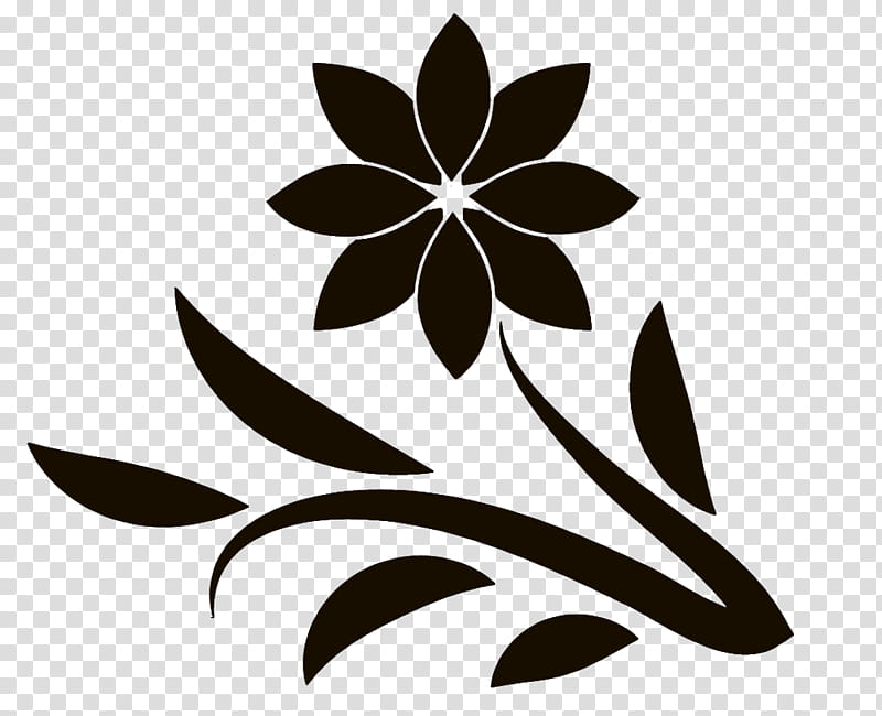 Spring Flowers , black flower illustration transparent background PNG clipart
