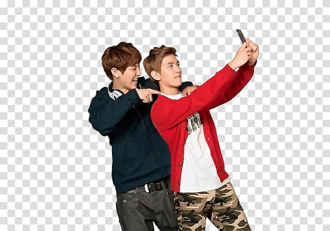 BaekYeol, man taking selfie transparent background PNG clipart