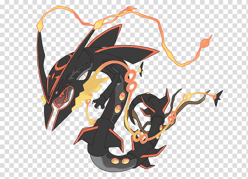 Free download Shiny Mega Rayquaza Black HD Png Download 800x600