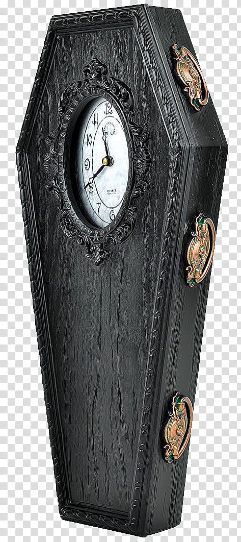 Dark Temper, black analog clock transparent background PNG clipart