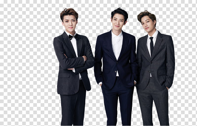 Sehun Chanyeol and Kai EXO transparent background PNG clipart