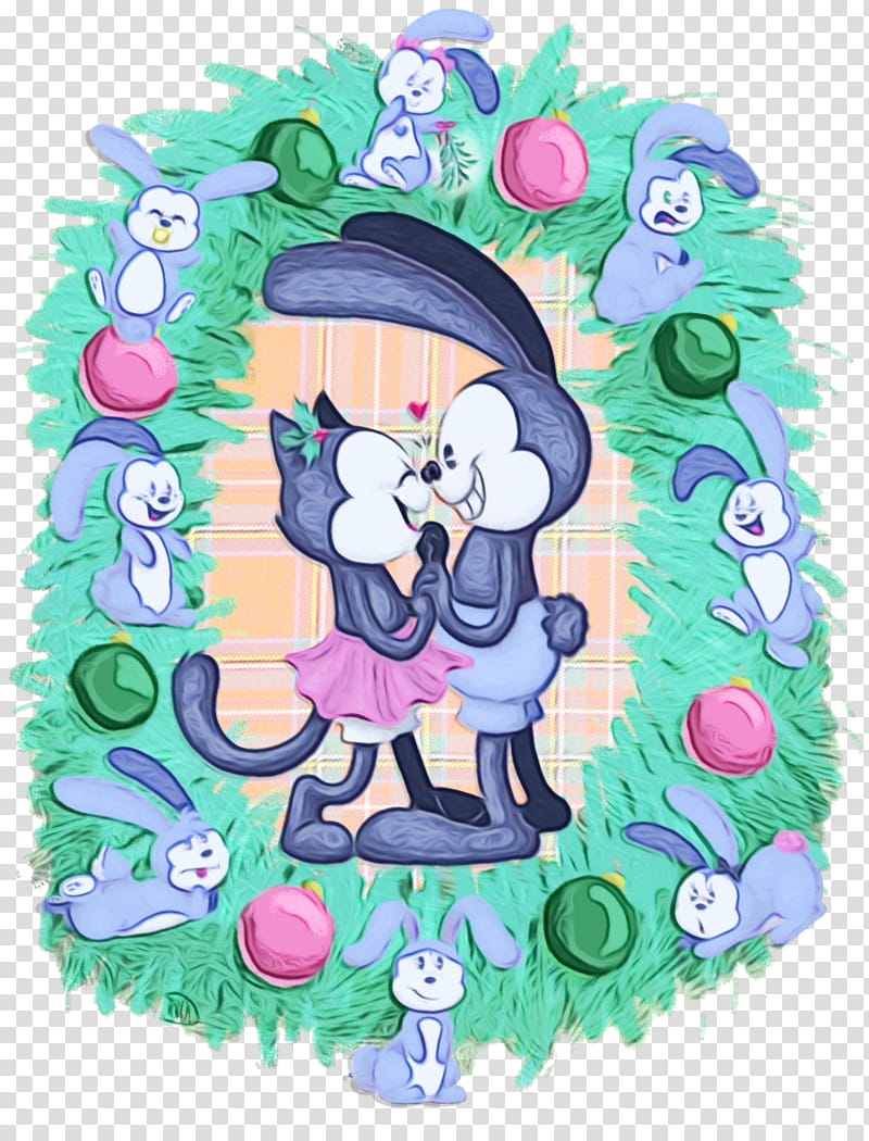 Artist Fan art Cartoon Character Mascot, Watercolor, Paint, Wet Ink, Wells Enterprises, Flower, Rabbit, Oswald transparent background PNG clipart