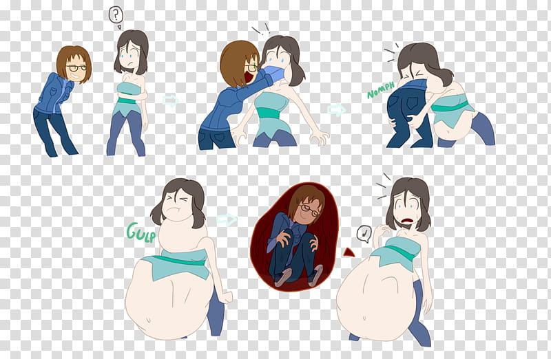 Temptation, woman eats another woman cartoon diagram transparent background PNG clipart