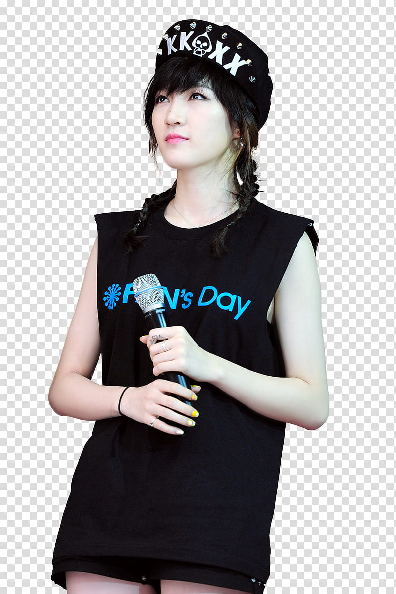 Jia Miss A, Miss A member holding microphone transparent background PNG clipart