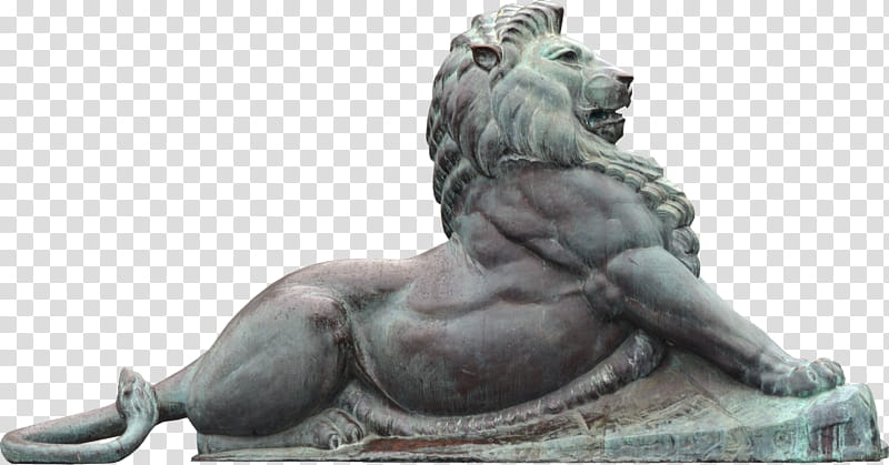 Bronze Lion, gray lion statue transparent background PNG clipart