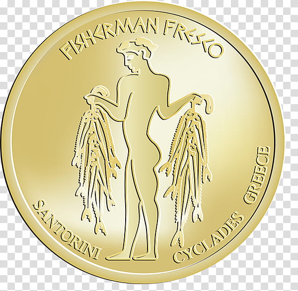 Cartoon Gold Medal, Ballyshannon, Rhodes, Coin, 2 Euro Coin, Commemorative Coin, City, Silver Medal transparent background PNG clipart