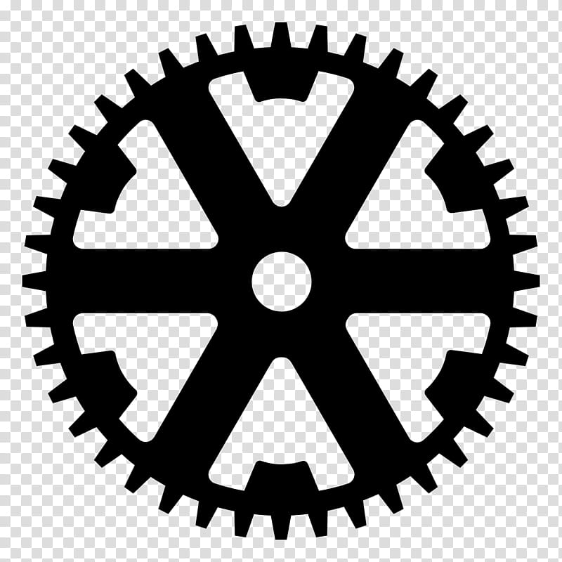 Black gear art transparent background PNG clipart