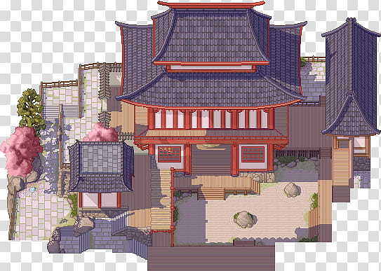 Now Entering Hanamura, Final, purple and brown house illustration transparent background PNG clipart
