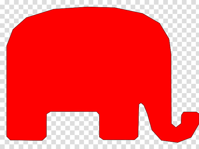 Elephant, Angle, Area, Polygon, Republican Party, Elephants, Red, Compact Car transparent background PNG clipart