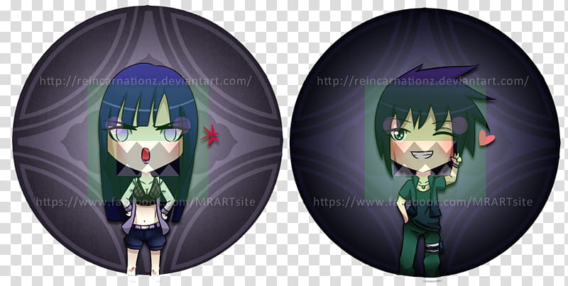 Naruto the Movie Road to Ninja Buttons Set, two girl and boy characters illustration transparent background PNG clipart
