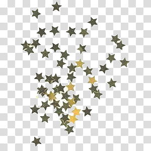 Confeti, gold stars transparent background PNG clipart