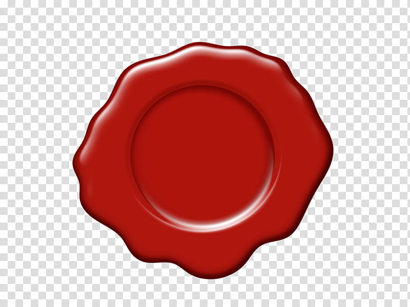 Wax Seal, red paint transparent background PNG clipart