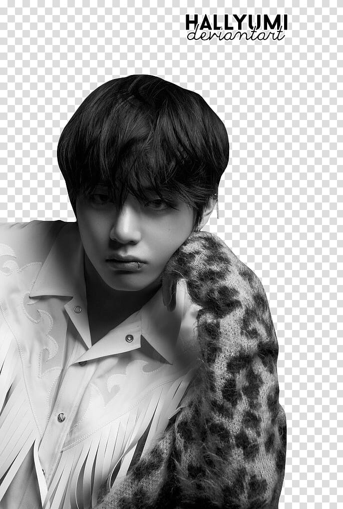 BTS Love Yourself Tear O version, man wearing white collared shirt resting his head on his hand transparent background PNG clipart