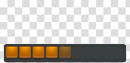 Eraser  v , orange and black LED bar transparent background PNG clipart