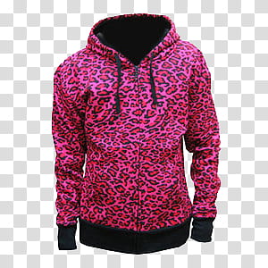 pink and black pullover hoodie transparent background PNG clipart