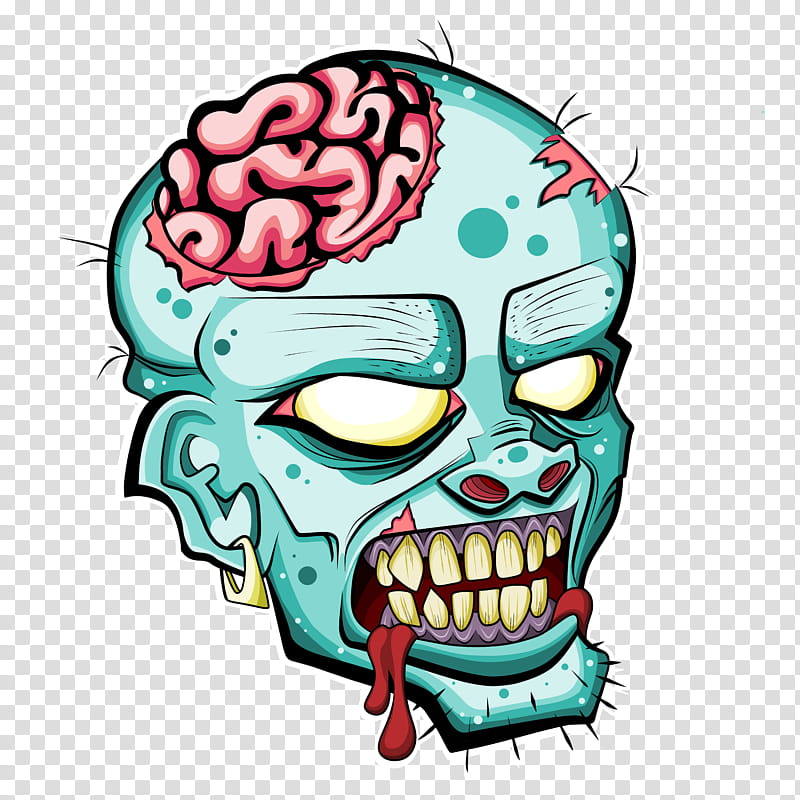 Zombie Head FREE Please Credit transparent background PNG clipart