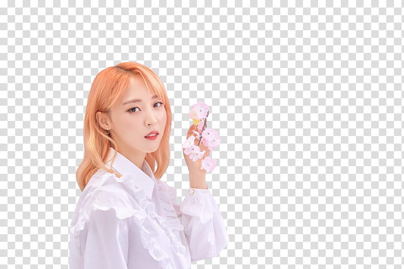 MAMAMOO EVERYDAY, woman holding white flowers transparent background PNG clipart