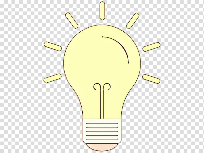 Light bulb, Cartoon, Yellow transparent background PNG clipart