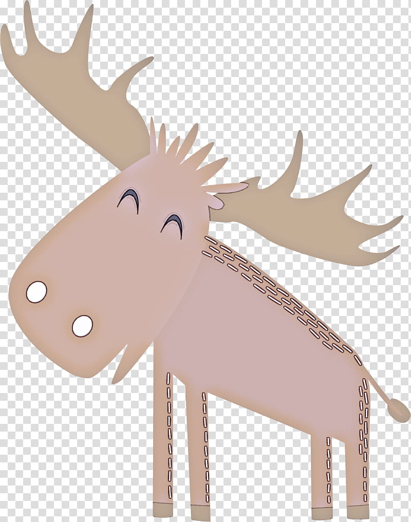 Reindeer, Moose, Cartoon, Antler, Elk, Horn, Fawn transparent background PNG clipart