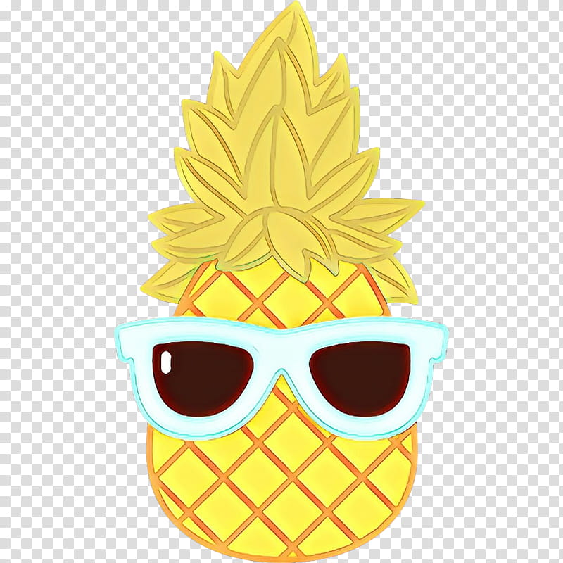 Pineapple, Eyewear, Glasses, Yellow, Sunglasses, Ananas, Fruit, Plant transparent background PNG clipart
