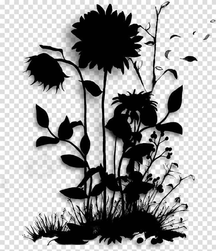 Family Tree Silhouette, Floral Design, Plant Stem, Design M Group, Plants, Blackandwhite, Flower, Grass transparent background PNG clipart