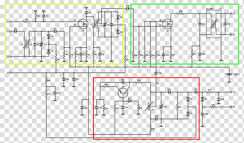 Engineering, Superheterodyne Receiver, Diagram, Schematic, Circuit Diagram, Electronic Circuit, Tuner, Radio Receiver transparent background PNG clipart
