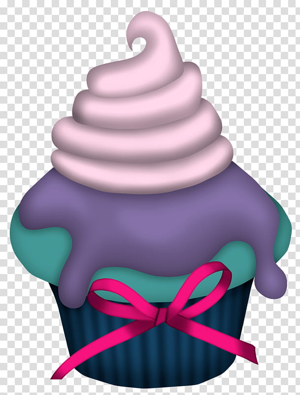 Frozen Food, Cupcake, Frosting Icing, Ice Cream, Cartoon, Pink, Purple, Violet transparent background PNG clipart